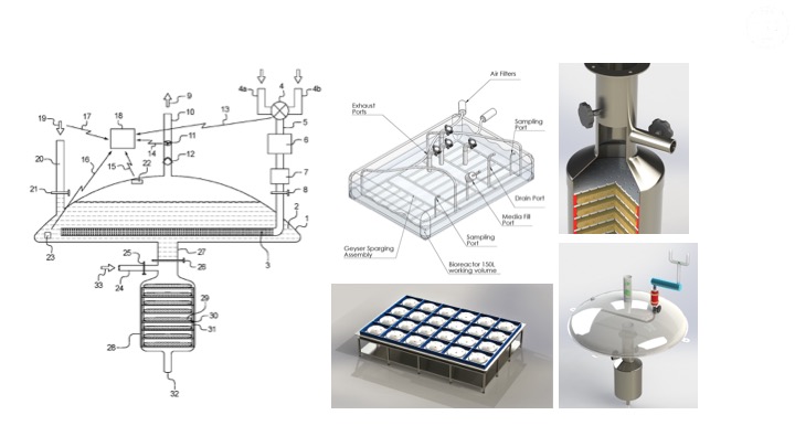 A universal multi-use single-use bioreactor providing single container manufacturing DOE management, and continuous harvesting is described.