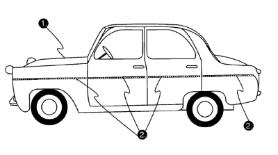 LED signal all around the vehicle warning closing vehicle in lane turns protects accidents.