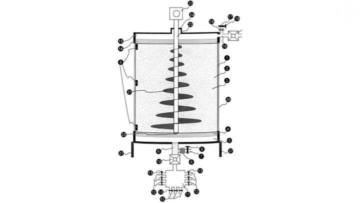 A float column with retaining system for resin automatically mixes content of multiple bioreactors and captures expressed protein.
